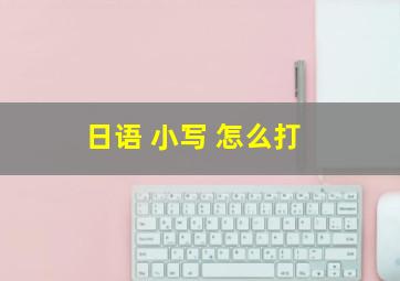 日语 小写 怎么打